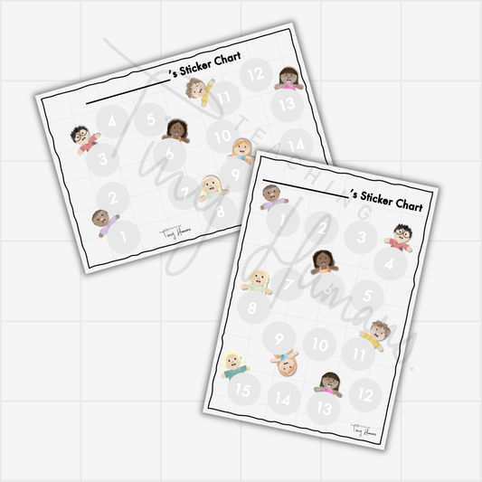 Sticker Charts - Tiny Humans Collection. - Teaching Tiny Humans