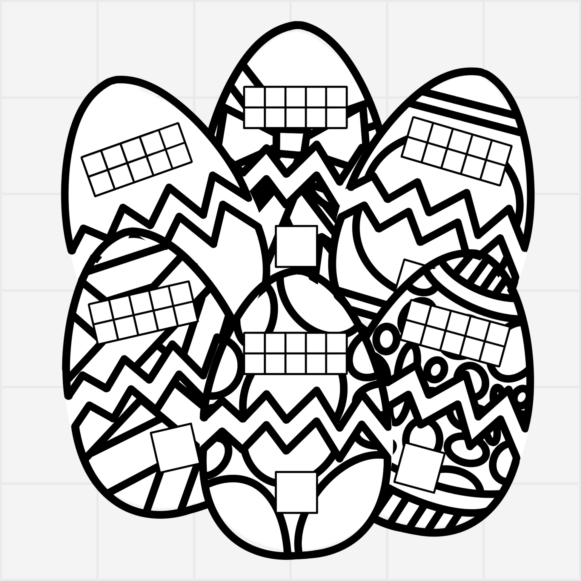 Easter Eggs Tens Frames - Teaching Tiny Humans