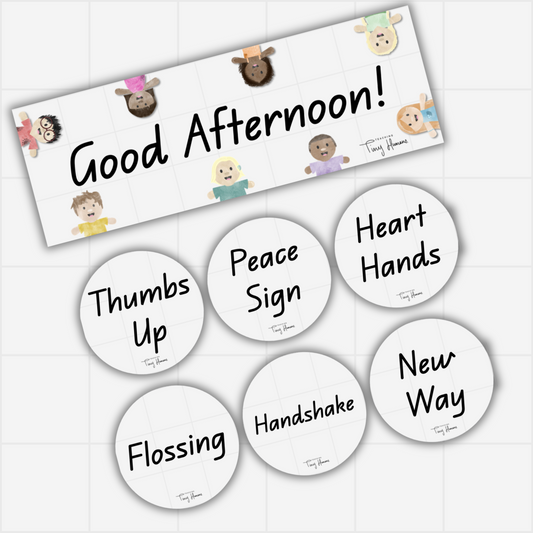 Greeting Display - Tiny Humans Collection - Teaching Tiny Humans