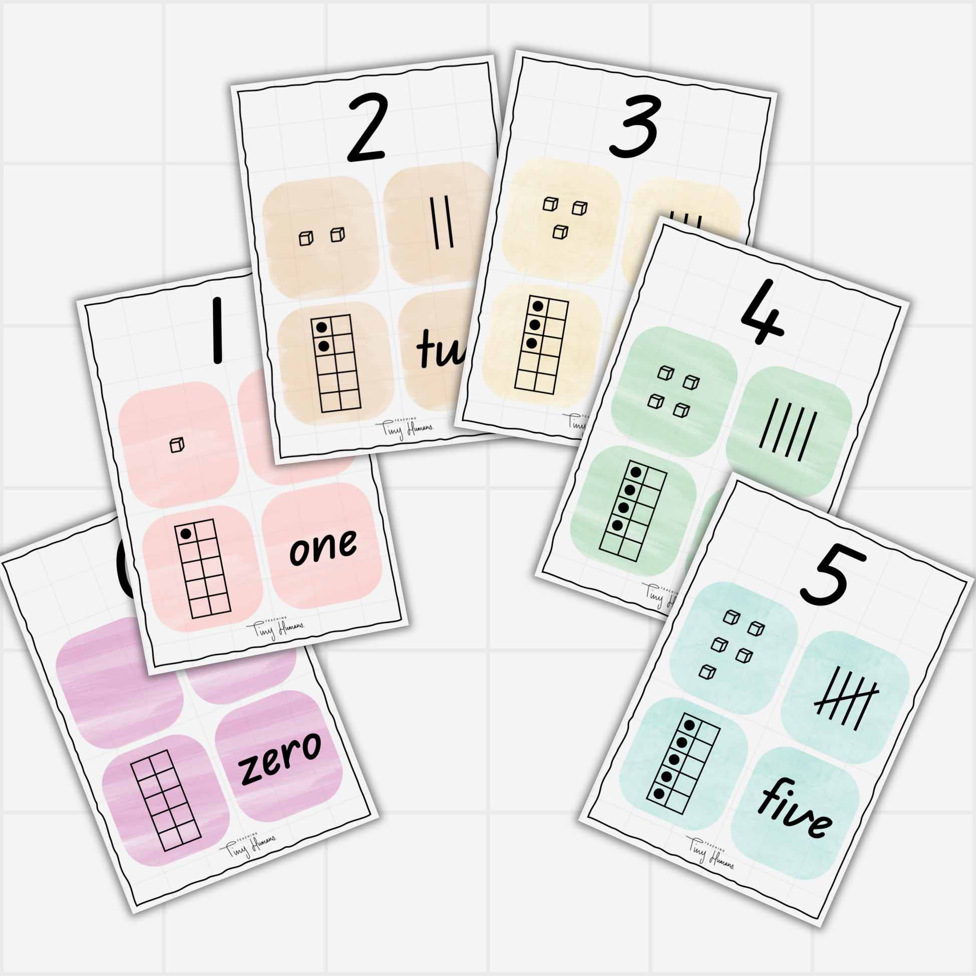 Number Posters - Tiny Humans Collection - Teaching Tiny Humans