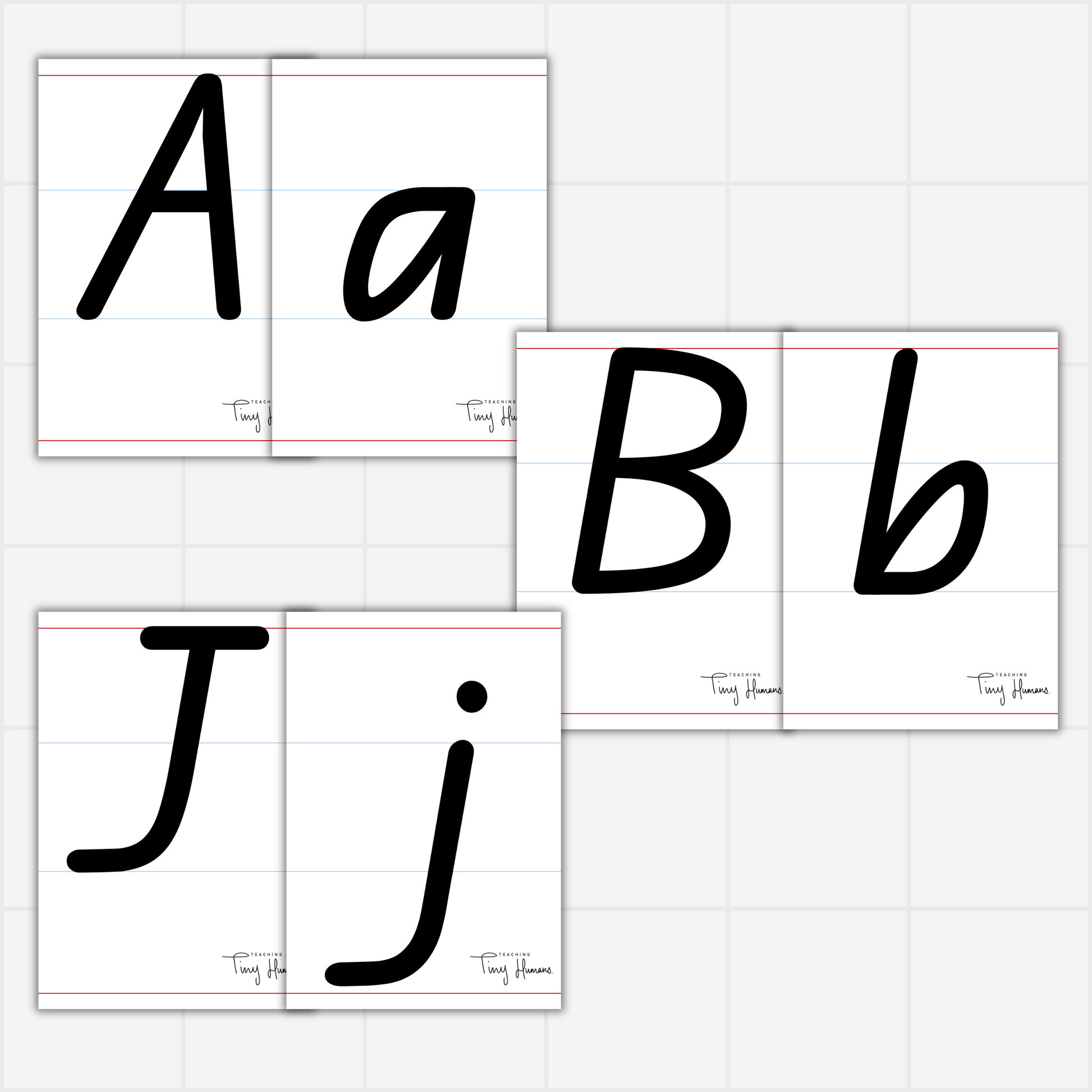 Alphabet Cards - QLD Font - Teaching Tiny Humans