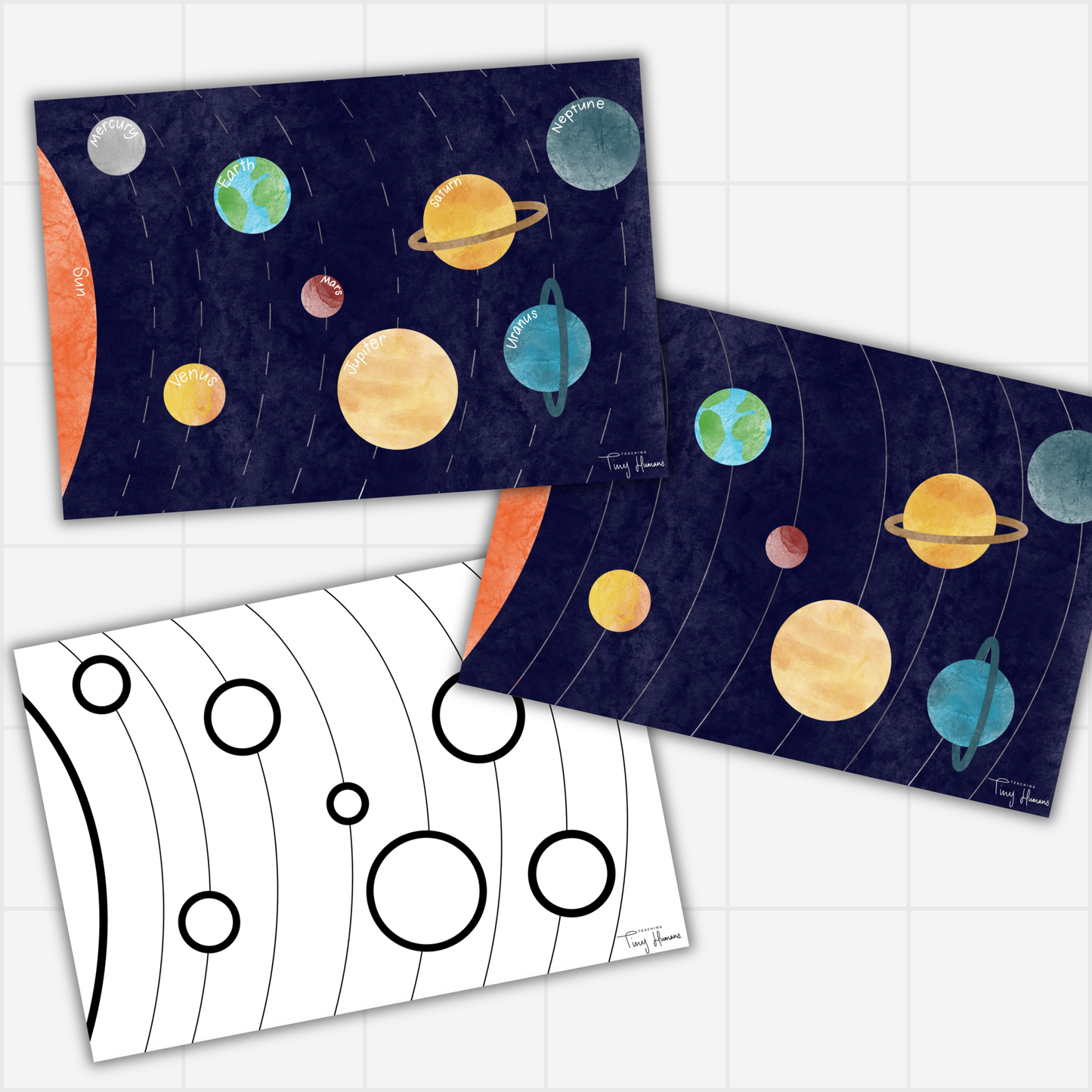 Solar System Poster + Worksheet - Teaching Tiny Humans