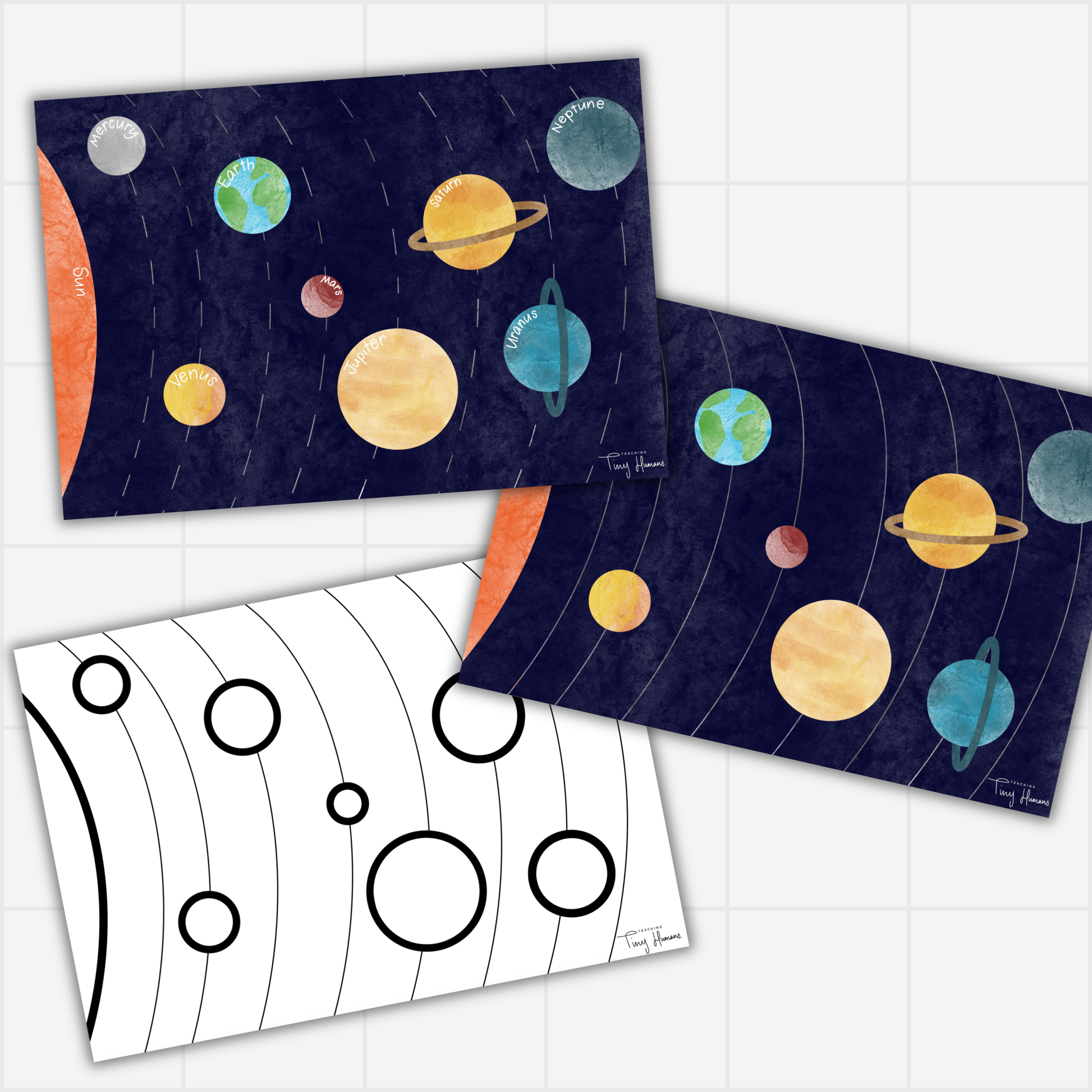 Solar System Poster + Worksheet - Teaching Tiny Humans