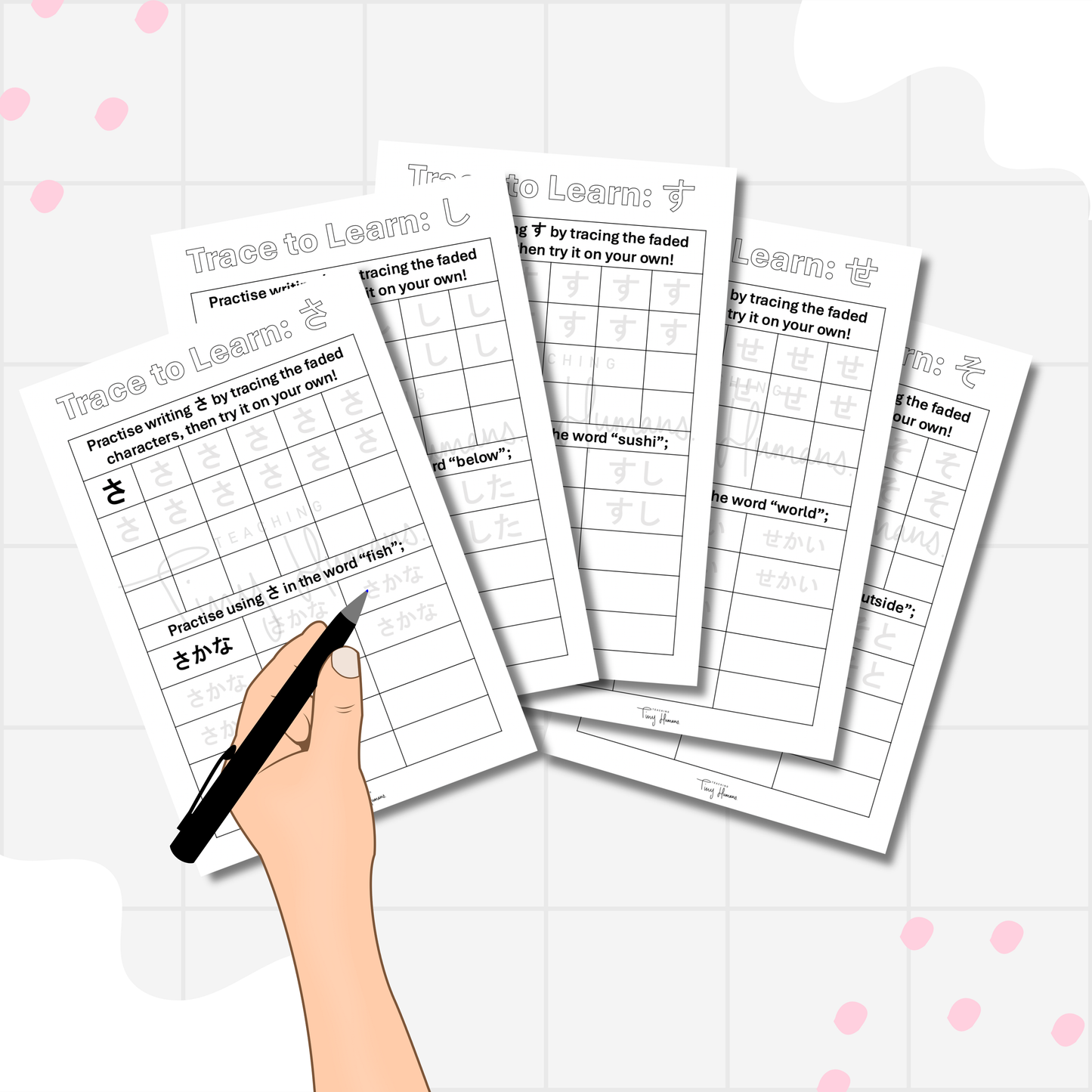 Trace to Learn: さ to そ - Teaching Tiny Humans