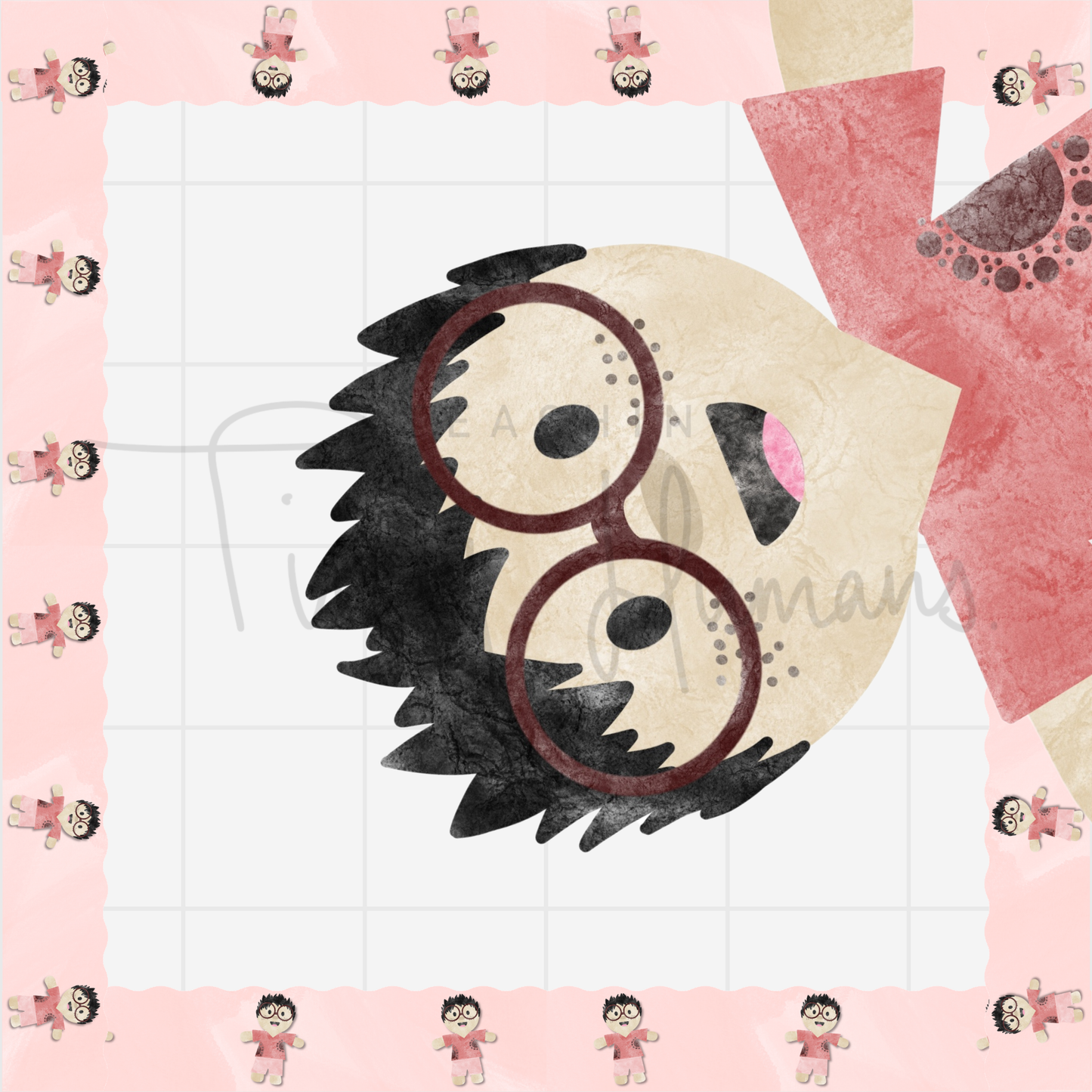 Red Border - Tiny Humans Collection. - Teaching Tiny Humans