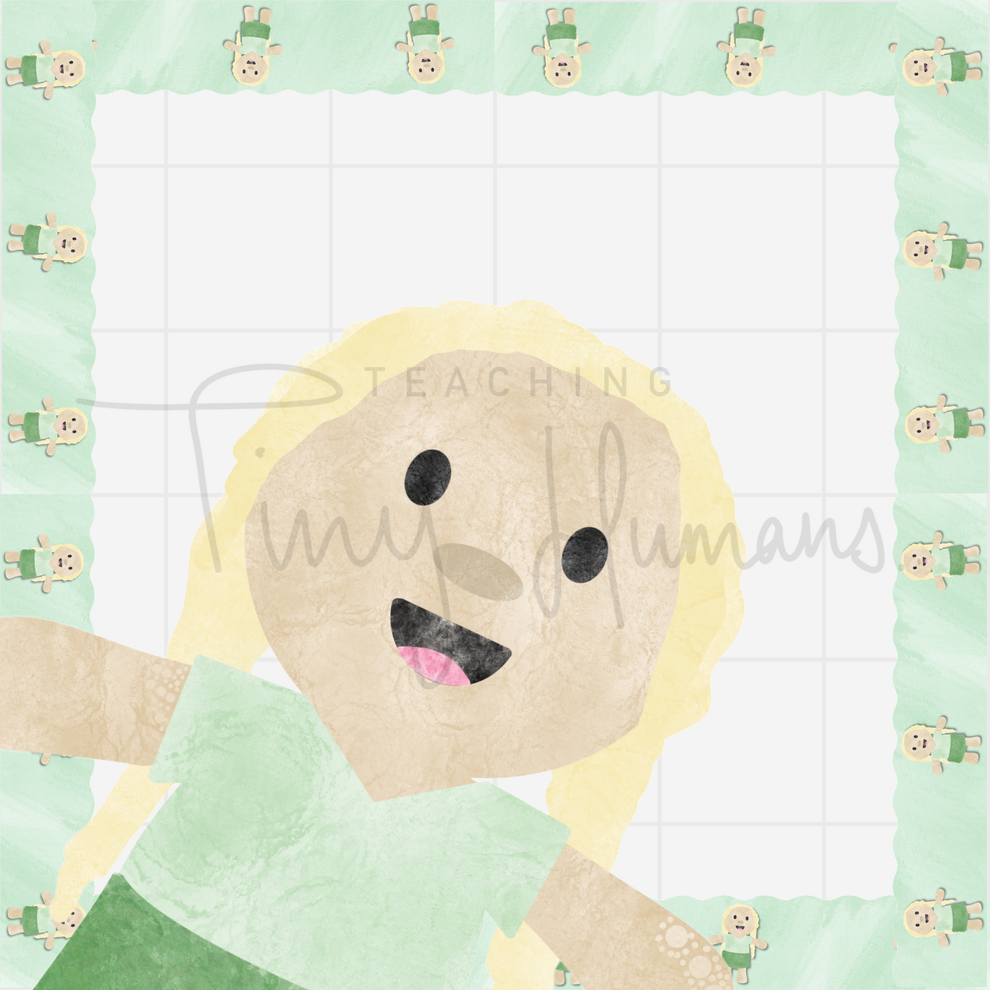 Green Border - Tiny Humans Collection. - Teaching Tiny Humans