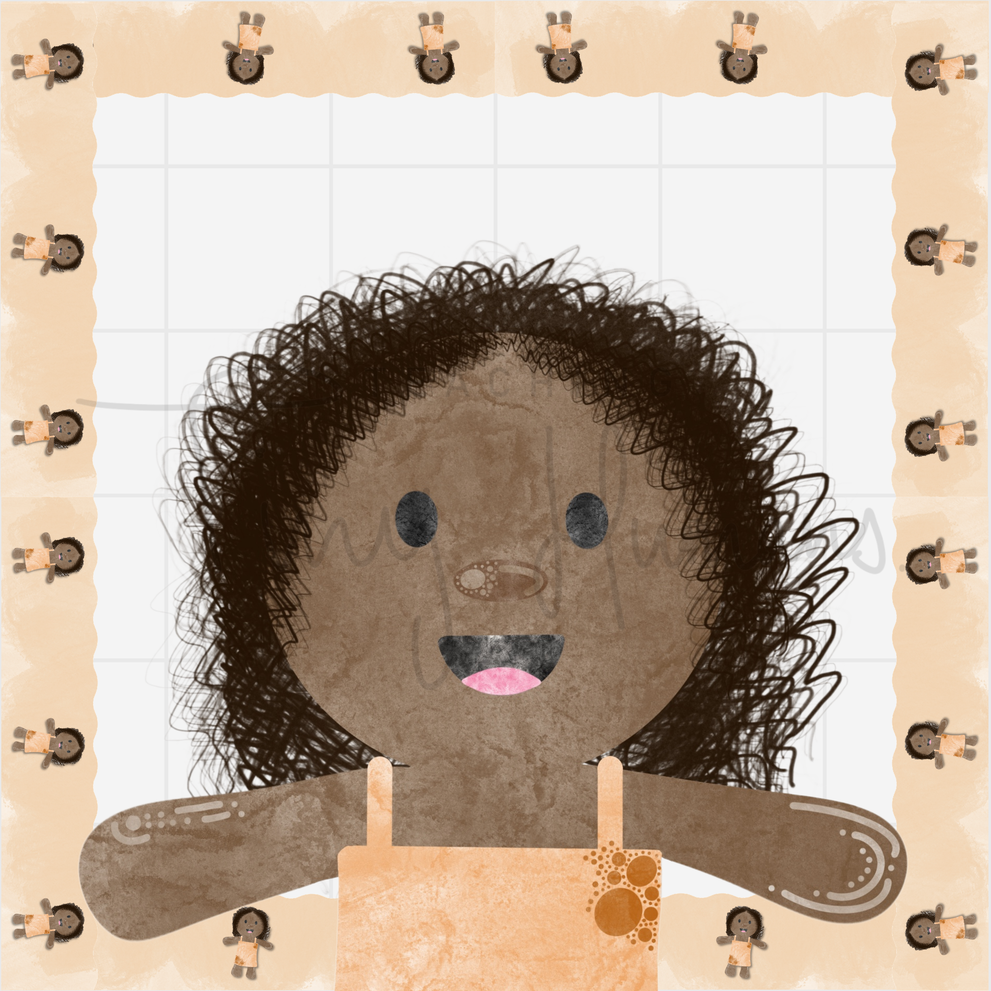 Orange Border - Tiny Humans Collection. - Teaching Tiny Humans