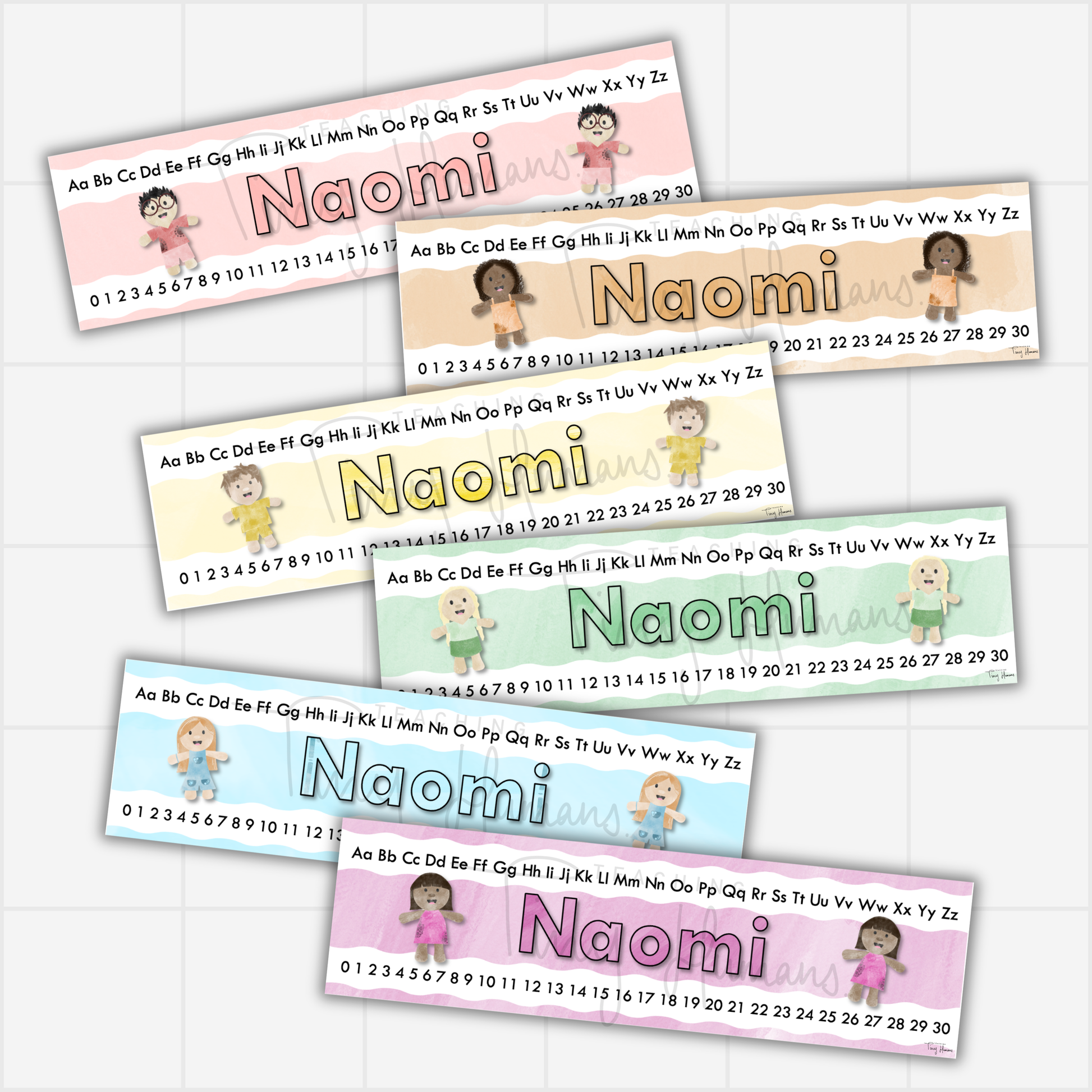 Desk Tags - Tiny Humans Collection. - Teaching Tiny Humans