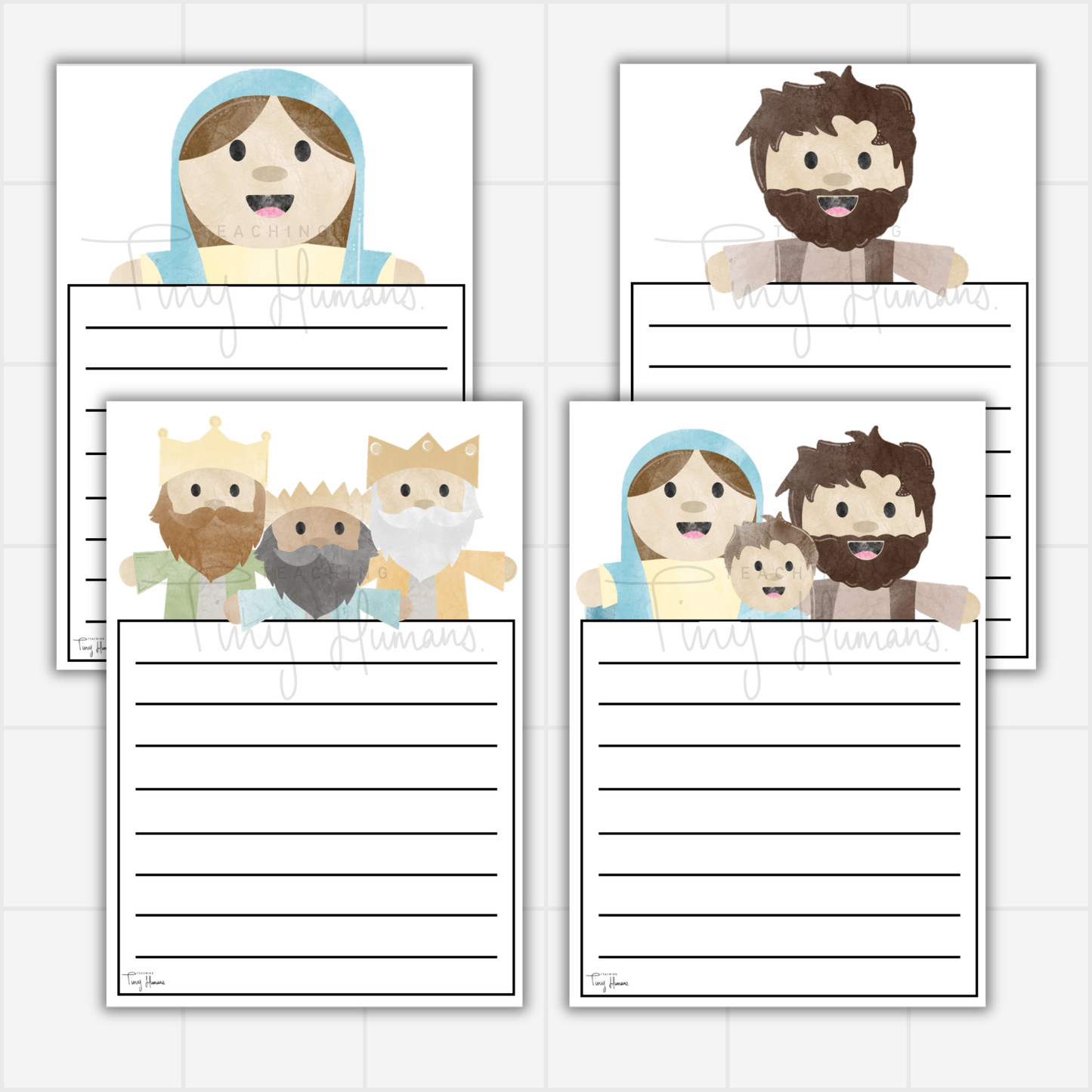 Christmas Writing Template - Tiny Nativity Collection. - Teaching Tiny Humans