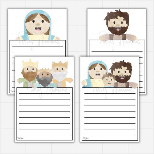 Christmas Writing Template - Tiny Nativity Collection. - Teaching Tiny Humans