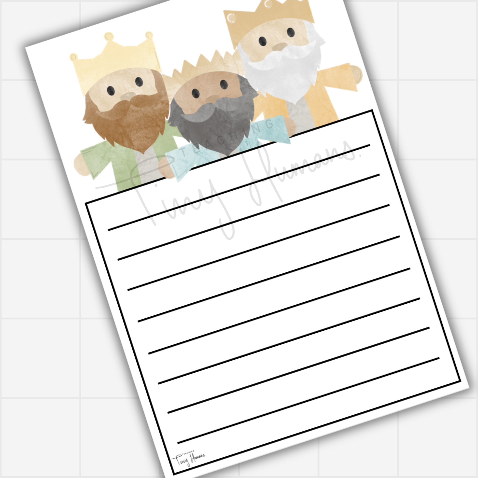 Christmas Writing Template - Tiny Nativity Collection. - Teaching Tiny Humans