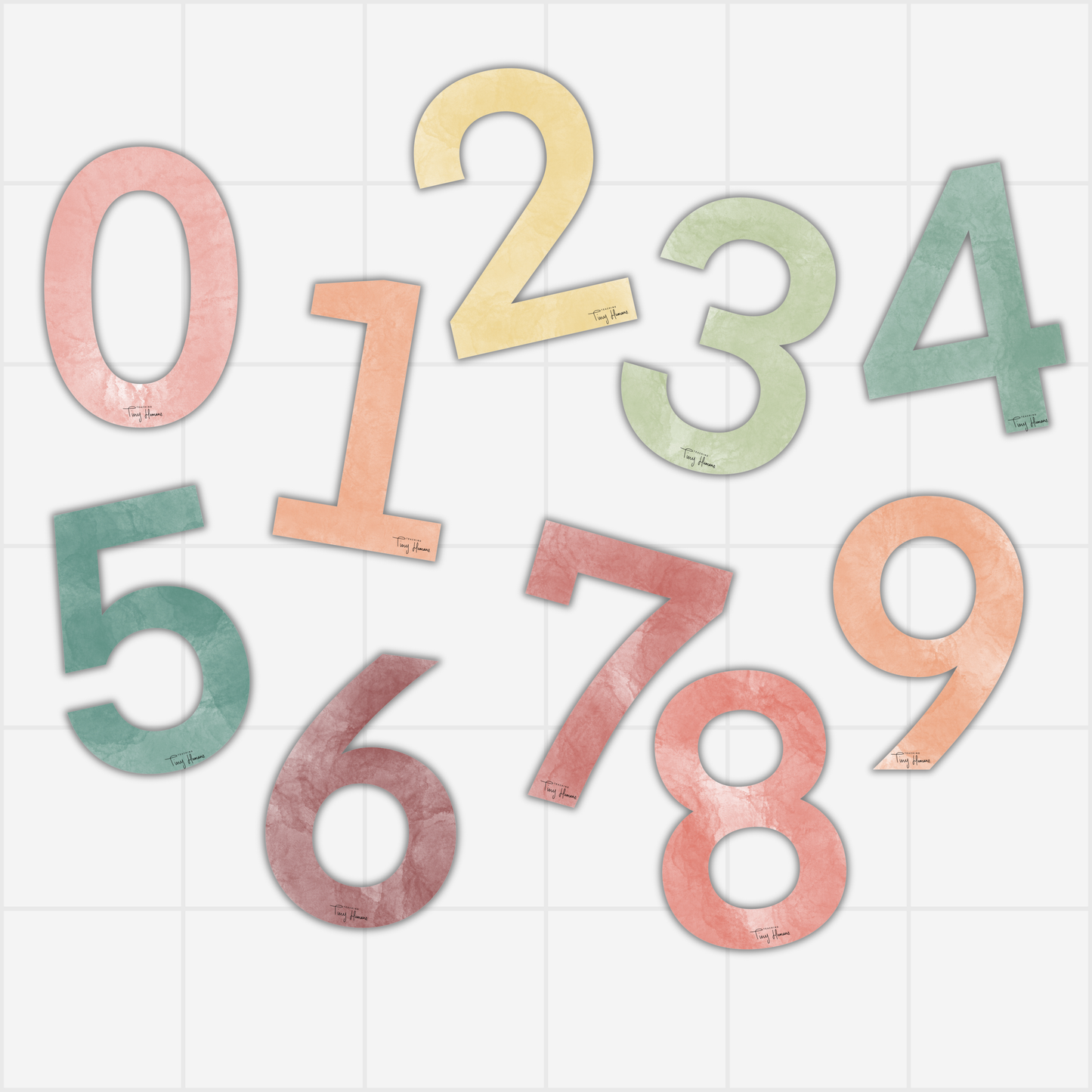 Number Display - Tiny Humans Collection. - Teaching Tiny Humans