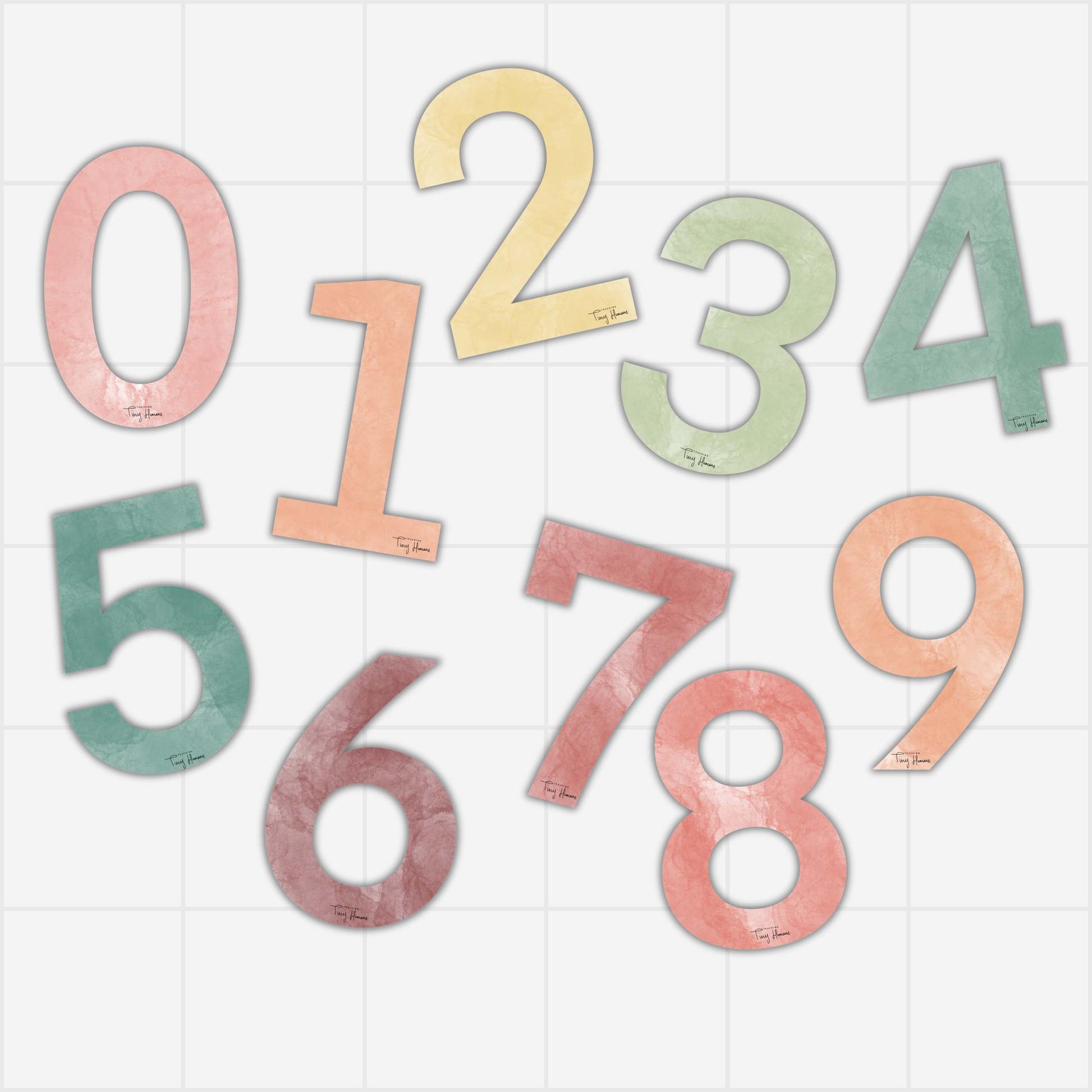 Number Display - Tiny Humans Collection. - Teaching Tiny Humans