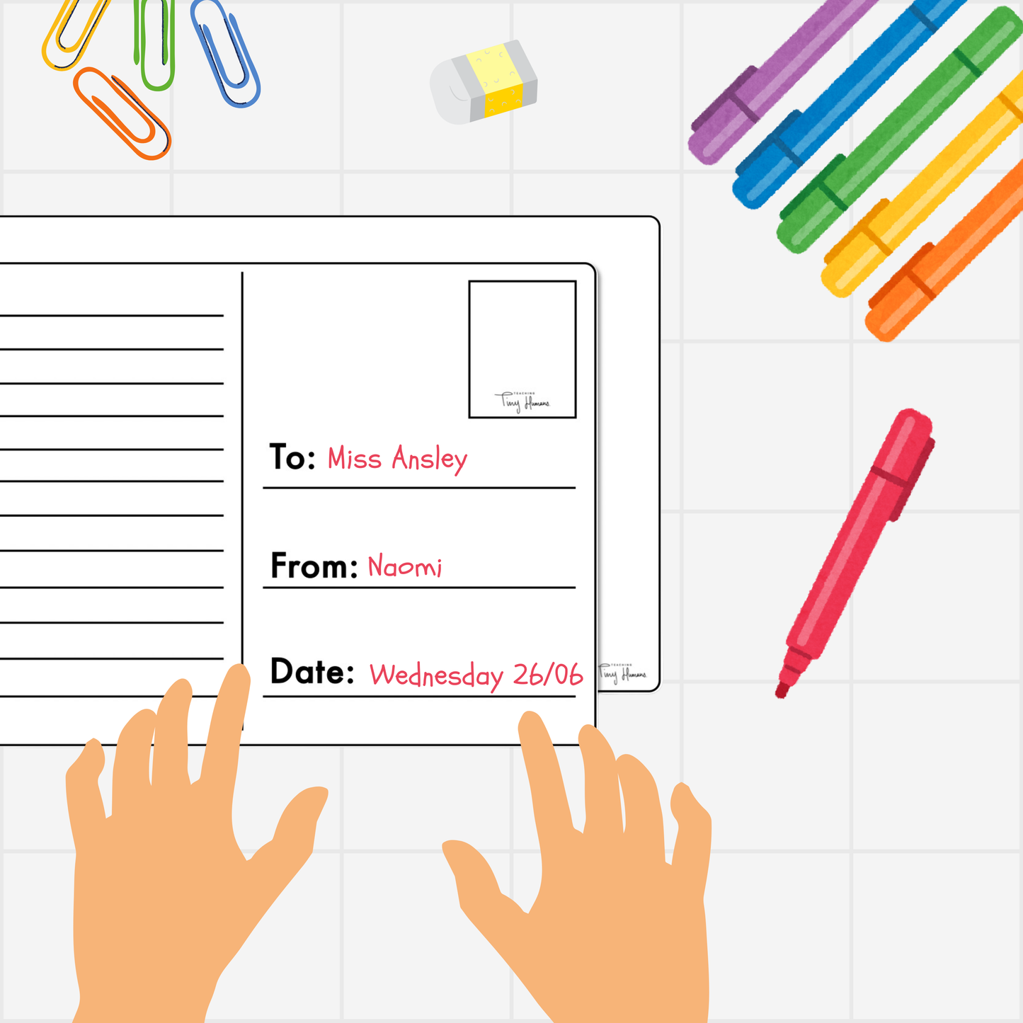 Post Card Template - Teaching Tiny Humans