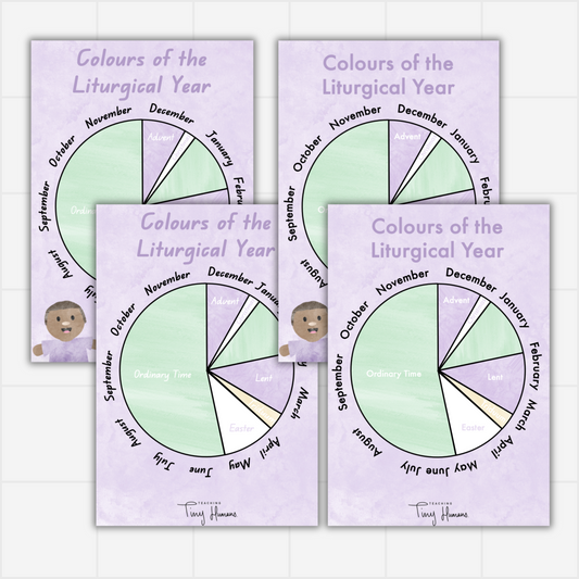 Colours of the Liturgical Year Classroom Poster - Tiny Humans Collection - Teaching Tiny Humans