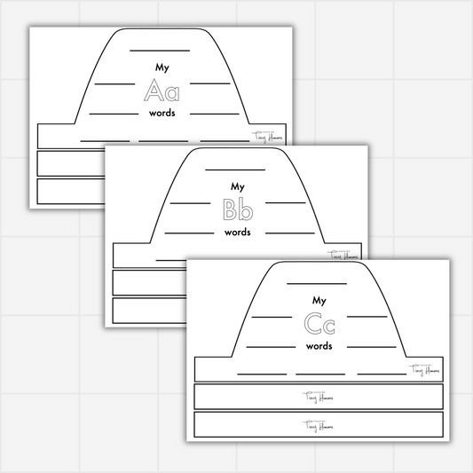 Vowel and Consonant (Full Alphabet) Crowns - Teaching Tiny Humans
