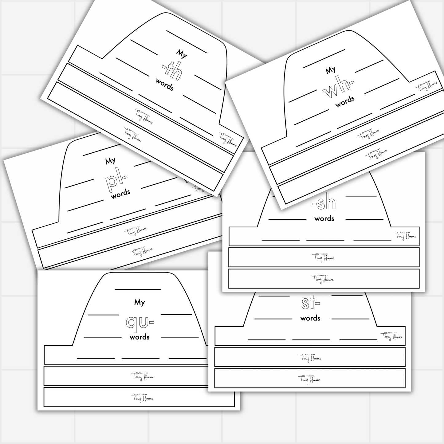 Blends and Digraphs Crowns - Teaching Tiny Humans