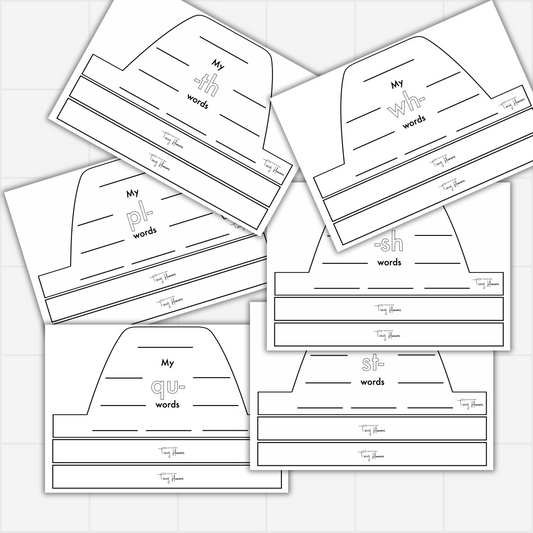 Blends and Digraphs Crowns - Teaching Tiny Humans