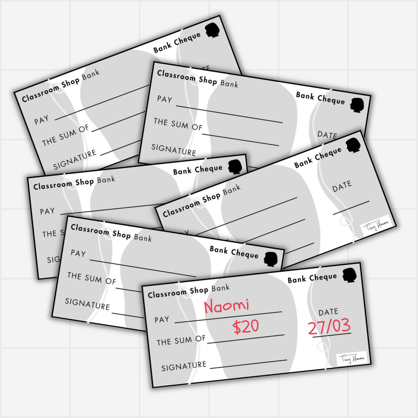 Classroom Shop Cheques - Teaching Tiny Humans