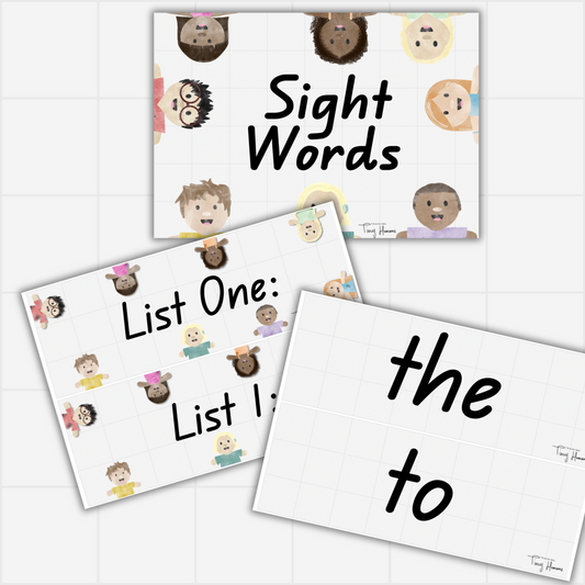 Sight Words Display - Tiny Humans Collection - Teaching Tiny Humans