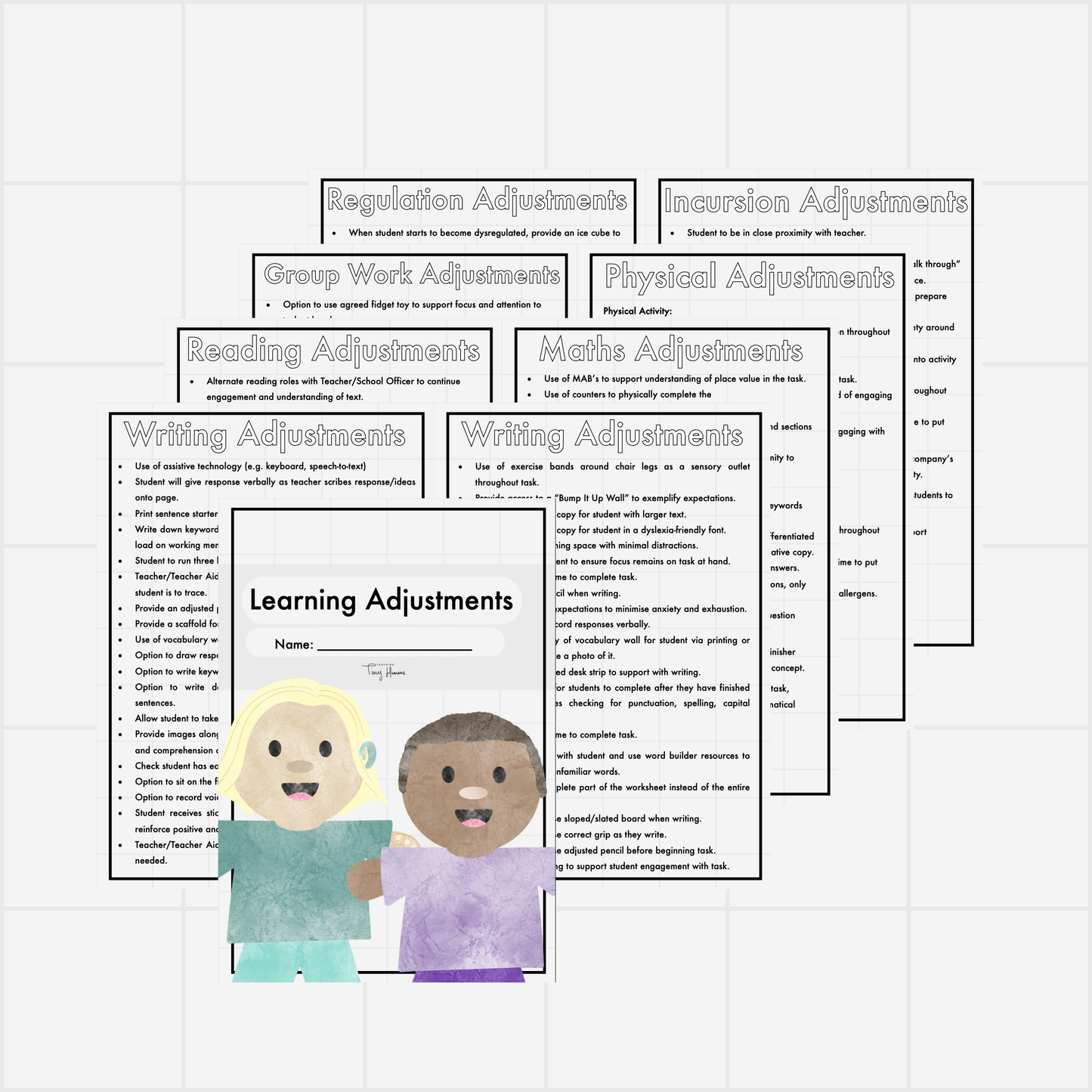 Learning Adjustments - Tiny Humans Collection. - Teaching Tiny Humans