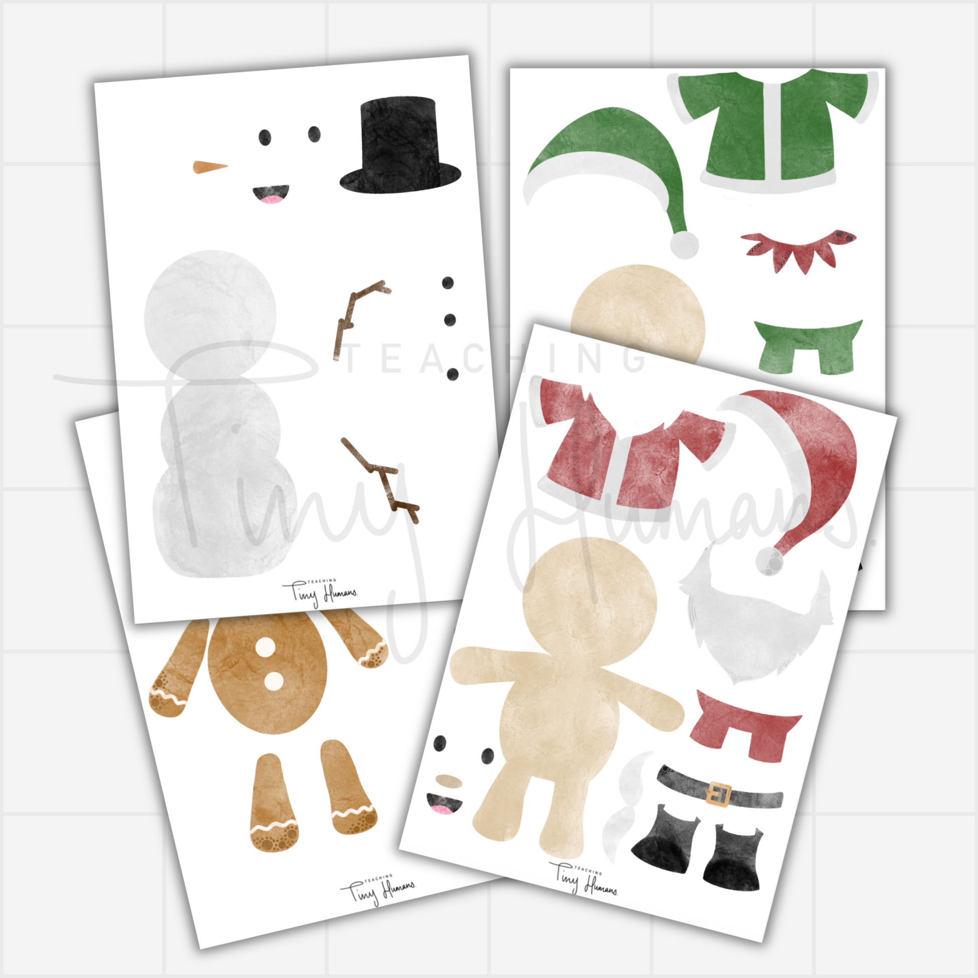 Build Your Own Christmas Character - Teaching Tiny Humans