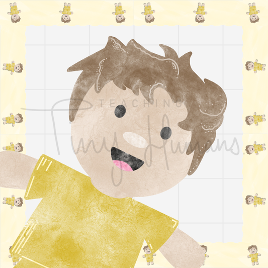 Yellow Border - Tiny Humans Collection. - Teaching Tiny Humans