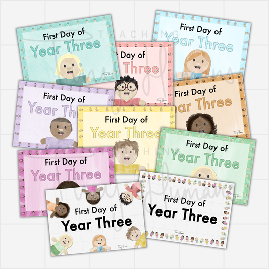 First + Last Day Posters Bundle - Teaching Tiny Humans